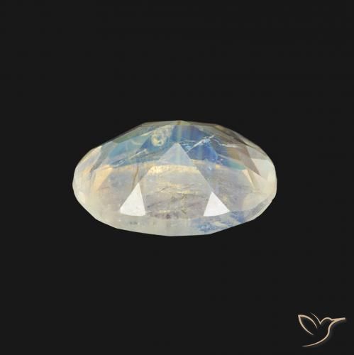 Rainbow Moonstone Gemstone in 8 x 6 mm (calibrated) Size for Sale, Rainbow Moonstone Stone in Bluish White Color