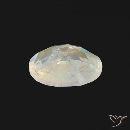 Rainbow Moonstone Gemstone in 8 x 6 mm (calibrated) Size for Sale, Rainbow Moonstone Stone in Bluish White Color