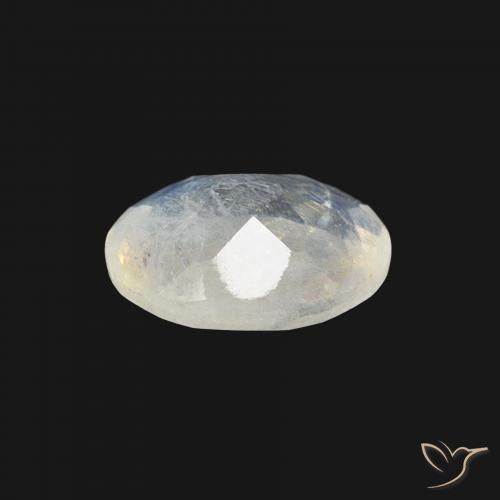 Rainbow Moonstone Gemstone in 8 x 6 mm (calibrated) Size for Sale, Rainbow Moonstone Stone in Bluish White Color