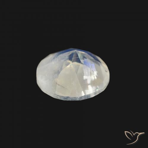 Rainbow Moonstone Gemstone in 7 mm (calibrated) Size for Sale, Rainbow Moonstone Stone in Bluish White Color
