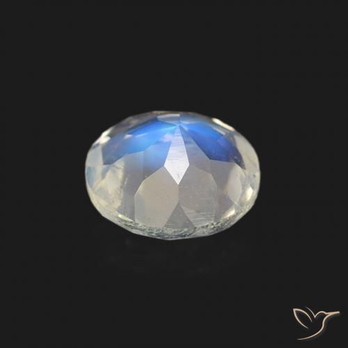 Rainbow Moonstone Gemstone in 5.5 mm (calibrated) Size for Sale, Rainbow Moonstone Stone in Bluish White Color