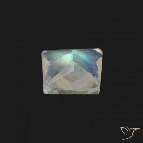 Rainbow Moonstone Gemstone in 4 x 4 mm (calibrated) Size for Sale, Rainbow Moonstone Stone in Bluish White Color