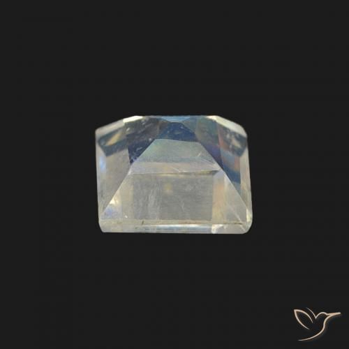 Rainbow Moonstone Gemstone in 4.2 x 4.1 mm Size for Sale, Rainbow Moonstone Stone in Bluish White Color