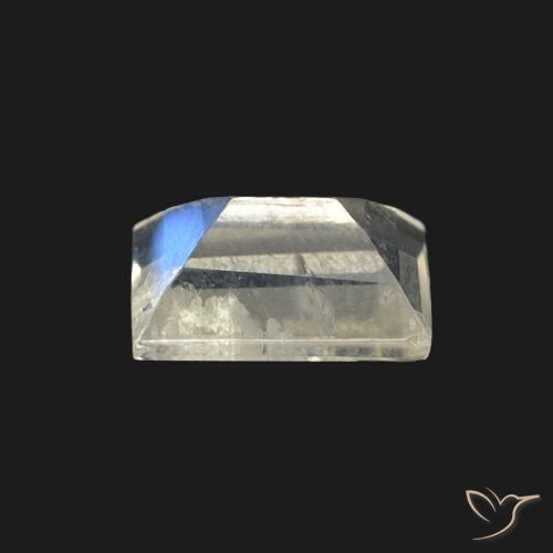Rainbow Moonstone Gemstone in 6.2 x 4.2 mm Size for Sale, Rainbow Moonstone Stone in Bluish White Color