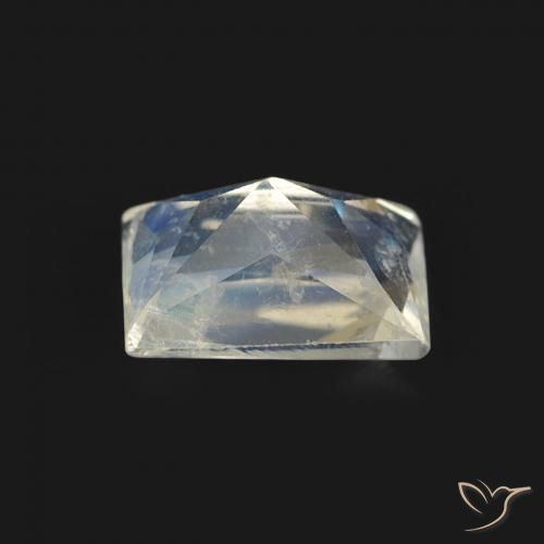 Rainbow Moonstone Gemstone in 6.1 x 4.1 mm Size for Sale, Rainbow Moonstone Stone in Bluish White Color