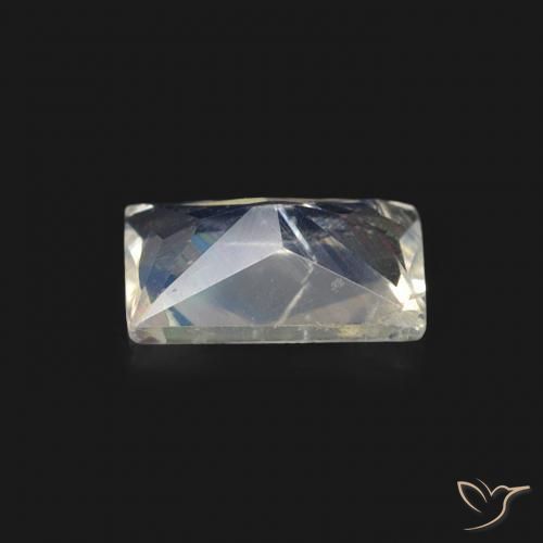 Rainbow Moonstone Gemstone in 6.3 x 4 mm Size for Sale, Rainbow Moonstone Stone in Bluish White Color