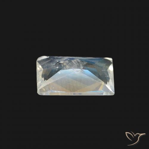 Rainbow Moonstone Gemstone in 6 x 4 mm (calibrated) Size for Sale, Rainbow Moonstone Stone in Bluish White Color