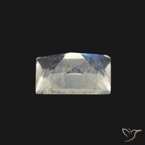 Rainbow Moonstone Gemstone in 6.1 x 4.1 mm Size for Sale, Rainbow Moonstone Stone in Bluish White Color