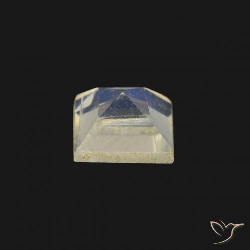 Rainbow Moonstone Gemstone in 3.8 x 3.8 mm Size for Sale, Rainbow Moonstone Stone in Bluish White Color