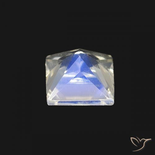 Rainbow Moonstone Gemstone in 4 x 4 mm (calibrated) Size for Sale, Rainbow Moonstone Stone in Bluish White Color