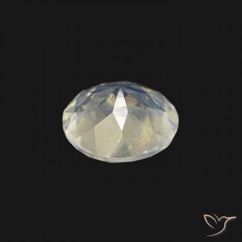 Rainbow Moonstone Gemstone in 5.5 mm (calibrated) Size for Sale, Rainbow Moonstone Stone in Bluish White Color