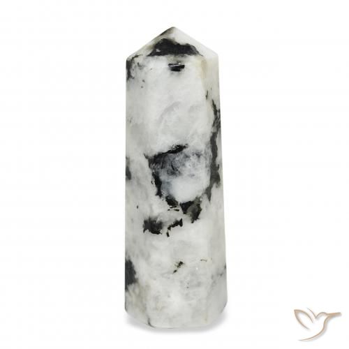 40.21ct Natural White with Black Rainbow Moonstone, Fancy, Opaque