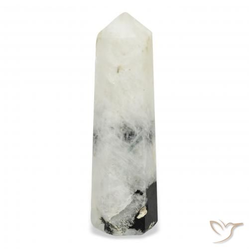 41.20ct Natural White with Black Rainbow Moonstone, Fancy, Opaque