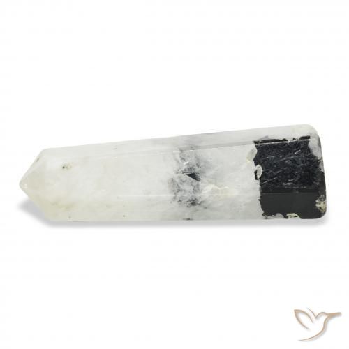 41.20 ct White Rainbow Moonstone Stone, Natural Rainbow Moonstone in Pencil Cut Shape for Sale