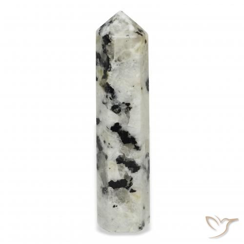 39.66ct Natural White with Black Rainbow Moonstone, Fancy, Opaque