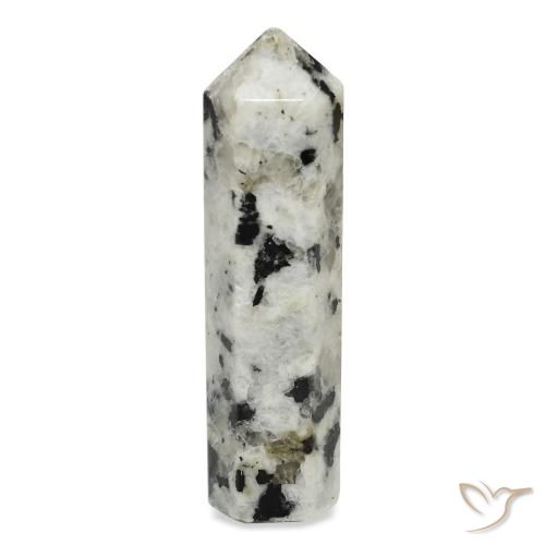 47.54ct Natural White with Black Rainbow Moonstone, Fancy, Opaque