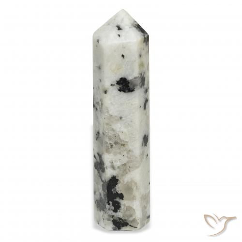 48.76ct Natural White with Black Rainbow Moonstone, Fancy, Opaque