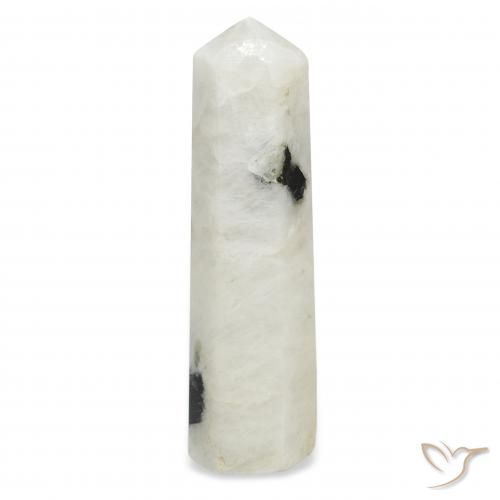 33.60ct Natural White with Black Rainbow Moonstone, Fancy, Opaque