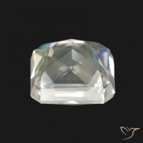 Rainbow Moonstone Gemstone in 7 x 7 mm (calibrated) Size for Sale, Rainbow Moonstone Stone in Bluish White Color