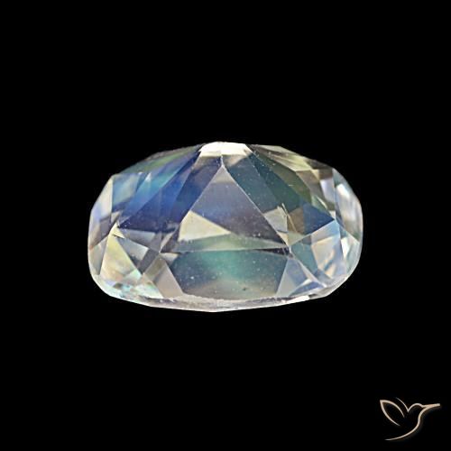 Rainbow Moonstone Gemstone in 8.4 x 6.7 mm Size for Sale, Rainbow Moonstone Stone in Multicolor White Color
