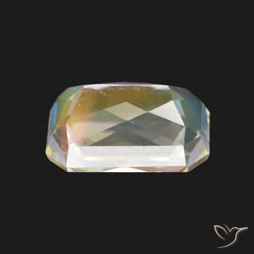 Rainbow Moonstone Gemstone in 9.4 x 6.3 mm Size for Sale, Rainbow Moonstone Stone in Multicolor White Color