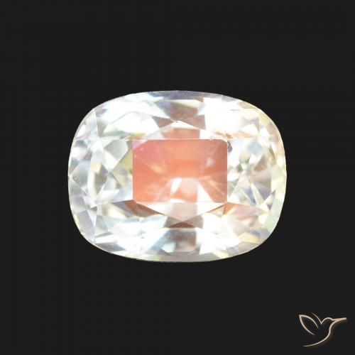2.40ct Natural Multicolor White Rainbow Moonstone, Cushion, VVS