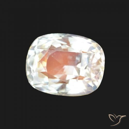 2.40 ct White Rainbow Moonstone Stone, Natural Rainbow Moonstone in Cushion-Cut Shape for Sale