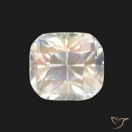 1.68ct Multicolor White Rainbow Moonstone, Cushion, VS