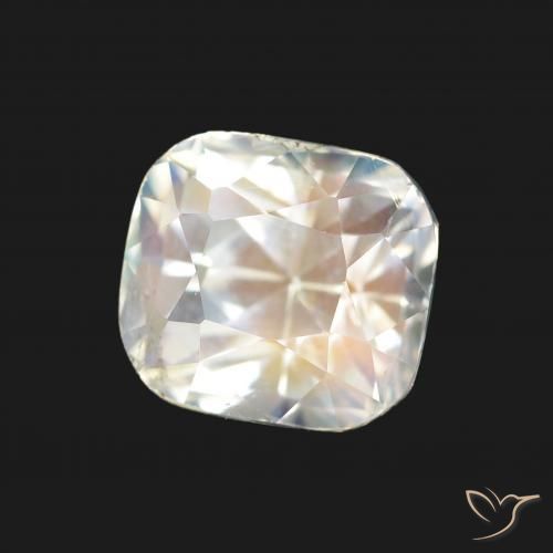 1.68 ct White Rainbow Moonstone Stone, Natural Rainbow Moonstone in Cushion-Cut Shape for Sale