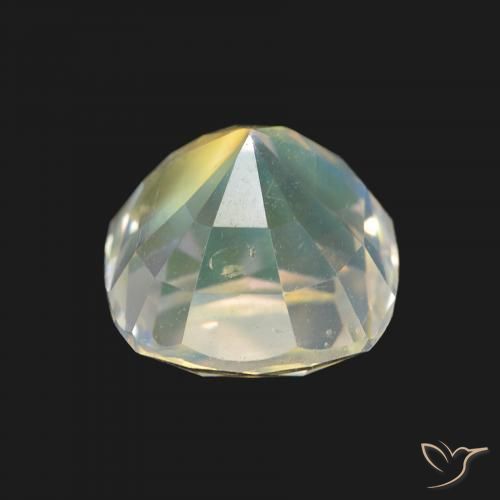 Rainbow Moonstone Gemstone in 7.5 x 7.2 mm Size for Sale, Rainbow Moonstone Stone in Multicolor White Color