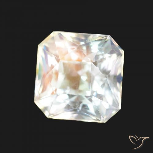 1.87 ct White Rainbow Moonstone Stone, Natural Rainbow Moonstone in Octagon / Scissor Cut Shape for Sale