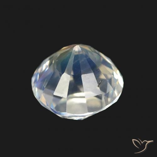 Rainbow Moonstone Gemstone in 7 mm (calibrated) Size for Sale, Rainbow Moonstone Stone in Multicolor White Color