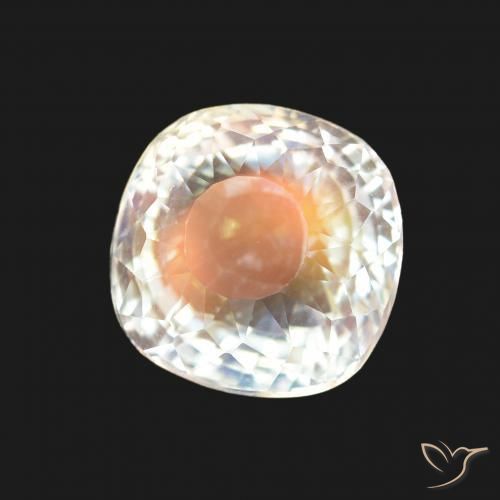 2.00 ct White Rainbow Moonstone Stone, Natural Rainbow Moonstone in Cushion-Cut Shape for Sale