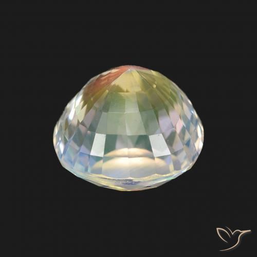 Rainbow Moonstone Gemstone in 7.4 x 7.4 mm Size for Sale, Rainbow Moonstone Stone in Multicolor White Color