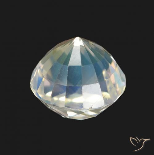 Rainbow Moonstone Gemstone in 8 mm (calibrated) Size for Sale, Rainbow Moonstone Stone in Multicolor White Color