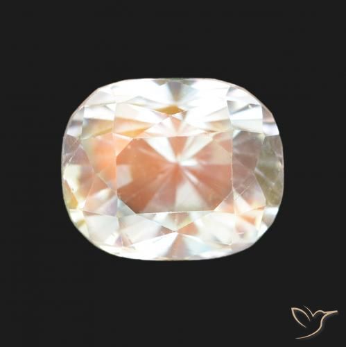 2.19ct Natural Multicolor White Rainbow Moonstone, Cushion, VVS-VS
