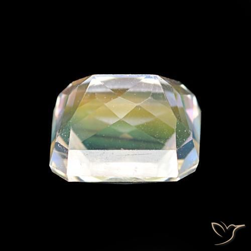 Rainbow Moonstone Gemstone in 8.1 x 6.9 mm Size for Sale, Rainbow Moonstone Stone in Multicolor White Color