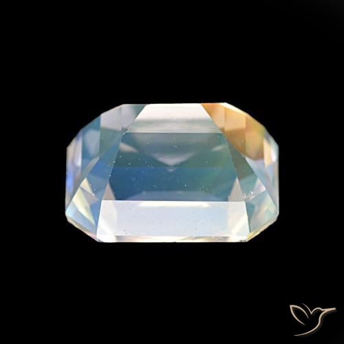 Rainbow Moonstone Gemstone in 9 x 7 mm (calibrated) Size for Sale, Rainbow Moonstone Stone in Multicolor White Color