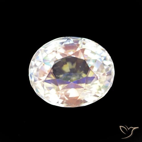 2.00ct Multicolor White Rainbow Moonstone, Oval, VS
