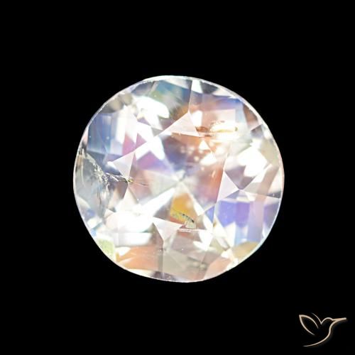 1.39ct Multicolor White Rainbow Moonstone, Round, VS-SI
