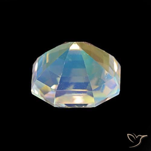Rainbow Moonstone Gemstone in 8 x 7 mm Size for Sale, Rainbow Moonstone Stone in Multicolor White Color
