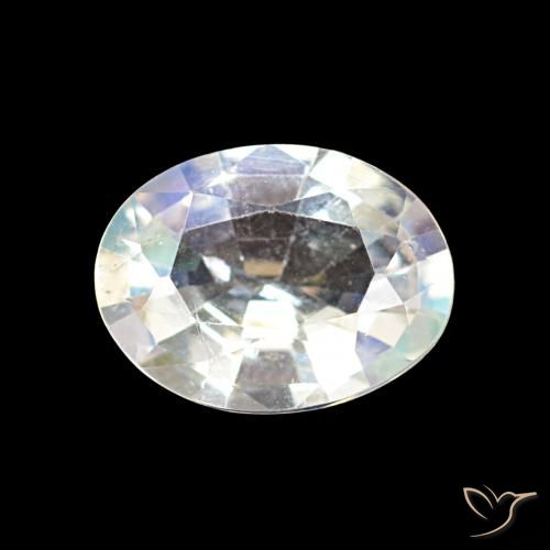 1.18ct Multicolor White Rainbow Moonstone, Oval, VS