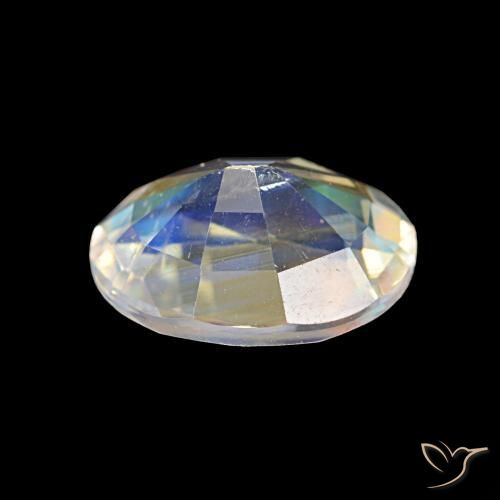 Rainbow Moonstone Gemstone in 8 x 6 mm (calibrated) Size for Sale, Rainbow Moonstone Stone in Multicolor White Color