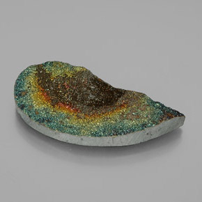 39.36 ct Multicolor Rainbow Pyrite Stone, Natural Rainbow Pyrite in Fancy Cabochon Shape for Sale
