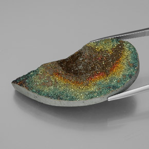 Rainbow Pyrite Gemstone in 44.5 x 21.4 mm Size for Sale, Rainbow Pyrite Stone in Multicolor Color