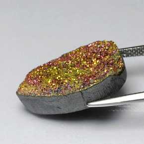 Rainbow Pyrite Gemstone in 20.4 x 14.1 mm Size for Sale, Rainbow Pyrite Stone in Multicolor Color