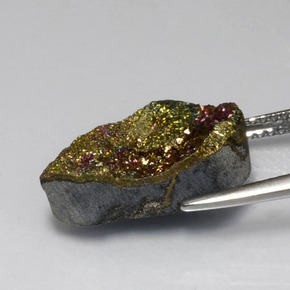 Rainbow Pyrite Gemstone in 16.6 x 10.1 mm Size for Sale, Rainbow Pyrite Stone in Multicolor Color