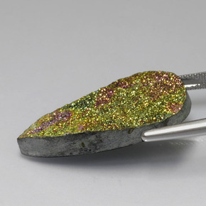 Rainbow Pyrite Gemstone in 29.1 x 17 mm Size for Sale, Rainbow Pyrite Stone in Multicolor Color