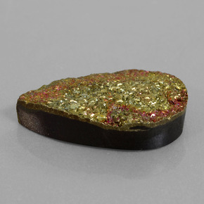 20.08 ct Multicolor Rainbow Pyrite Stone, Natural Rainbow Pyrite in Pear Crystal Cluster Shape for Sale