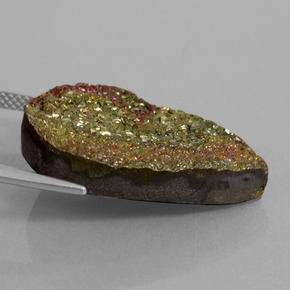 Rainbow Pyrite Gemstone in 25.4 x 16.8 mm Size for Sale, Rainbow Pyrite Stone in Multicolor Color
